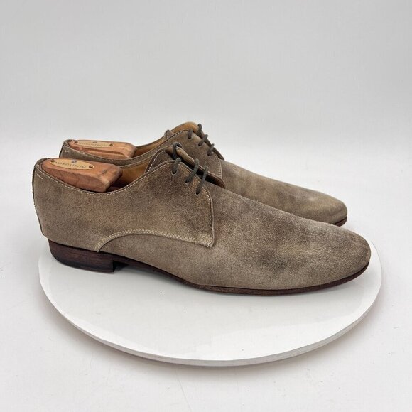 To Boot New York Adam Derrick Men Size 9 Brown Suede Plain Toe Derby Dress Shoes - Picture 4 of 15